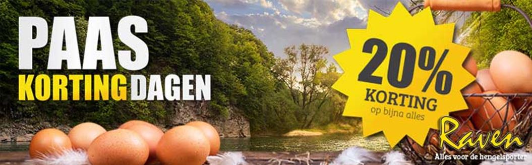 Paas Korting Dagen bij Raven Hengelsport 
