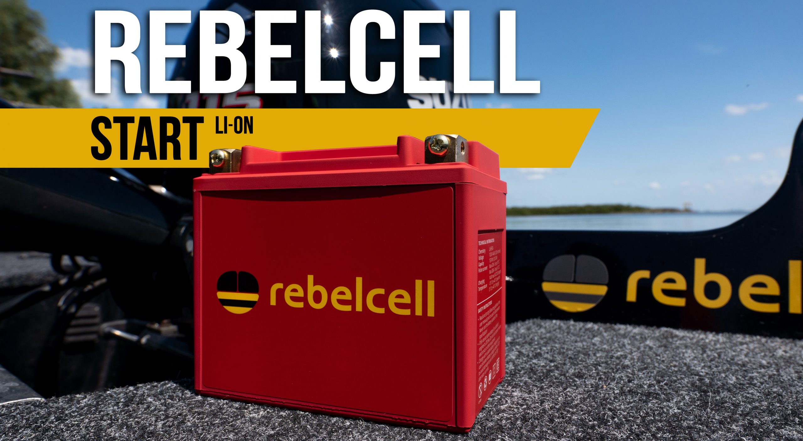 De REBELCELL START – Een lithium startaccu speciaal voor buitenboordmotoren