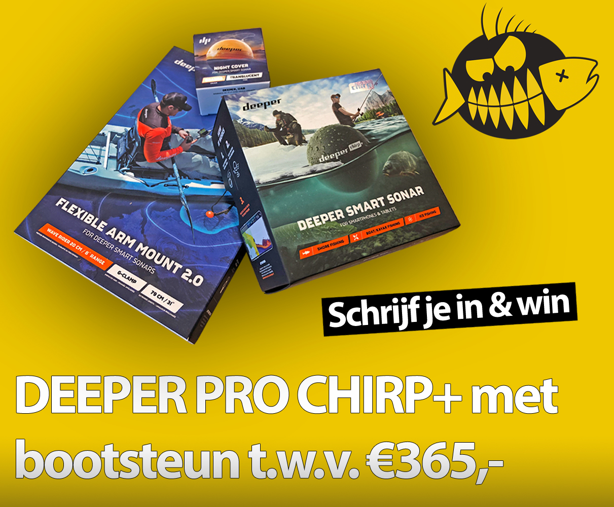 WIN een DEEPER Pro Chirp+ met bootsteun t.w.v. €365,-