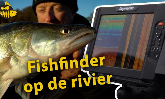 Zo gebruikt HJ Verheij zijn fishfinder op de rivier