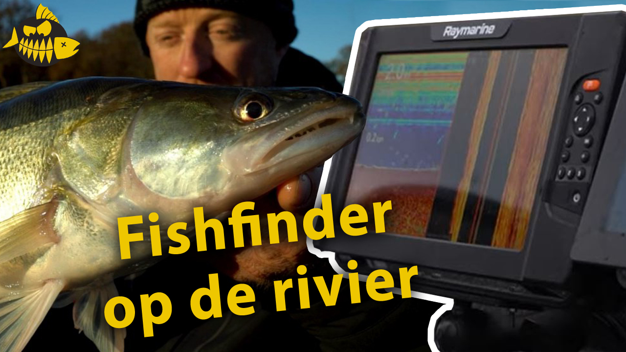 Zo gebruikt HJ Verheij zijn fishfinder op de rivier