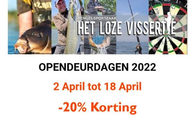 20% KORTING op ALLE artikelen bij het Loze Vissertje
