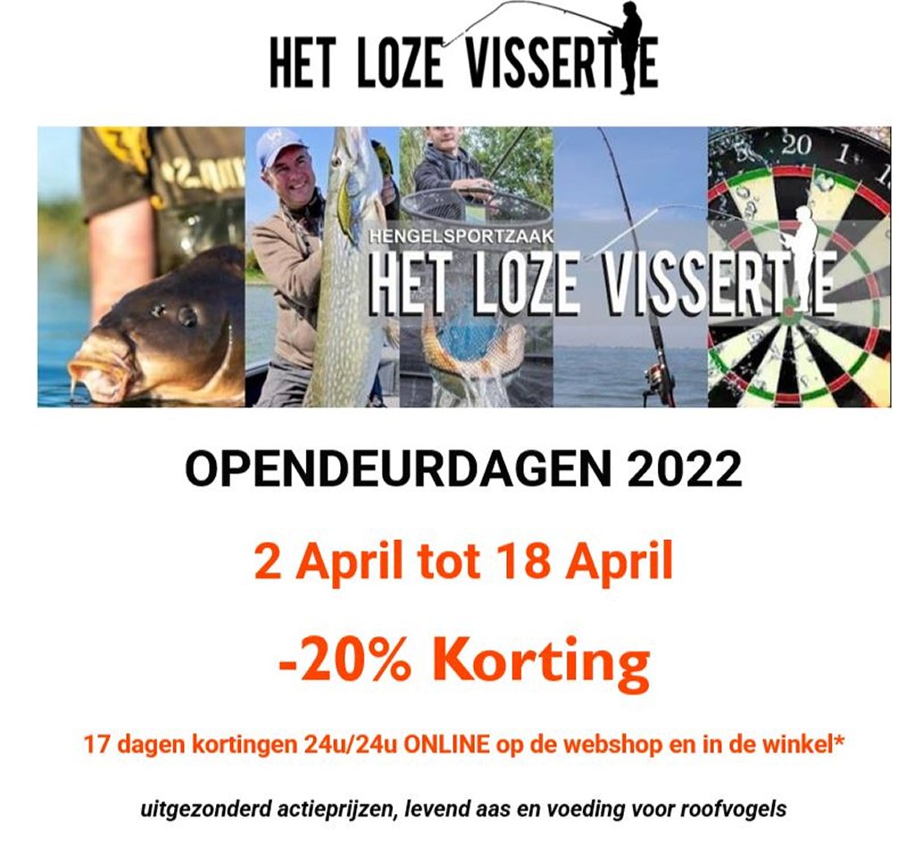 20% KORTING op ALLE artikelen bij het Loze Vissertje
