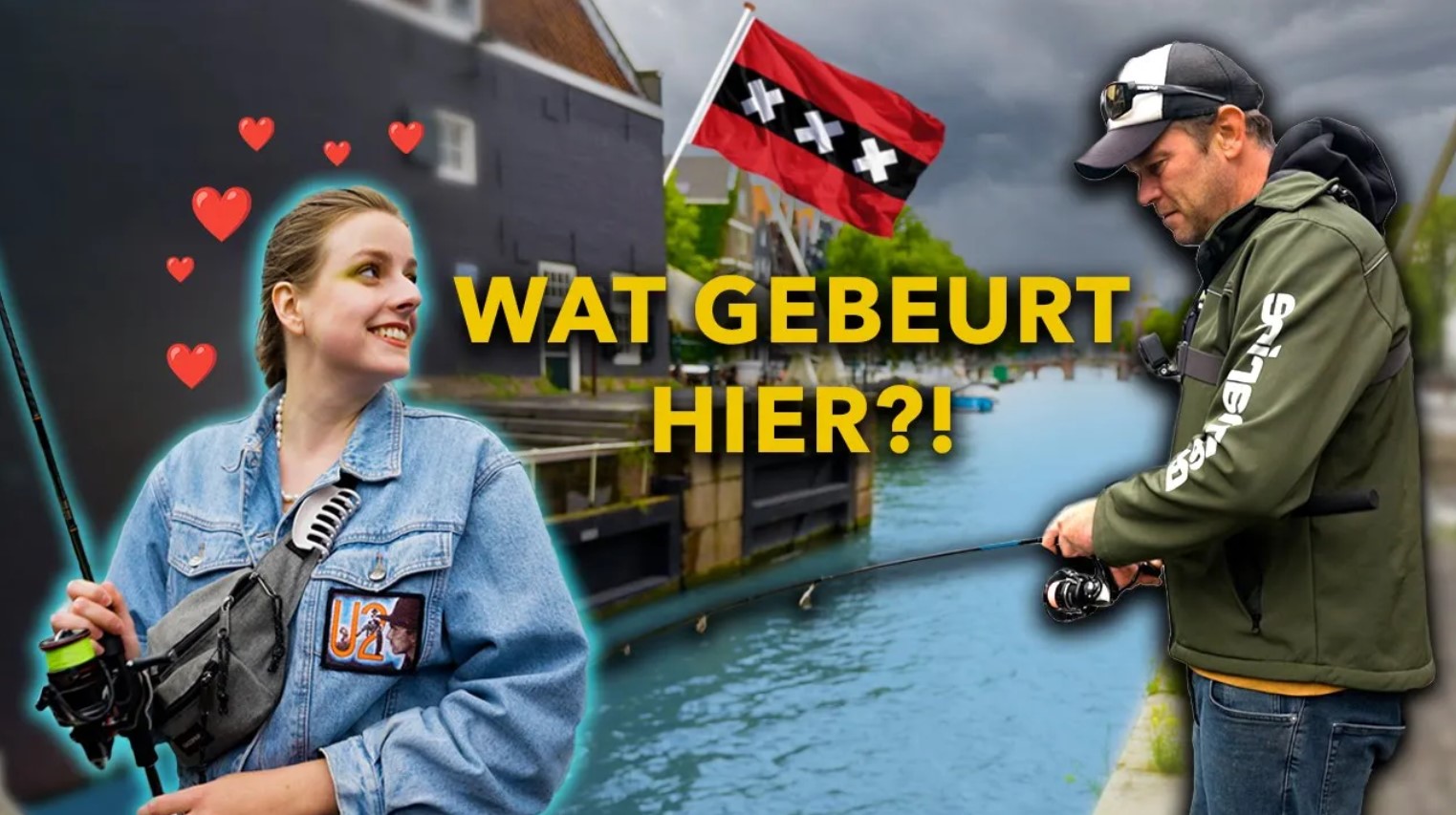 ***VIDEO*** Kunnen wij DIT MEISJE vis laten VANGEN? – Streetfishing Amsterdam