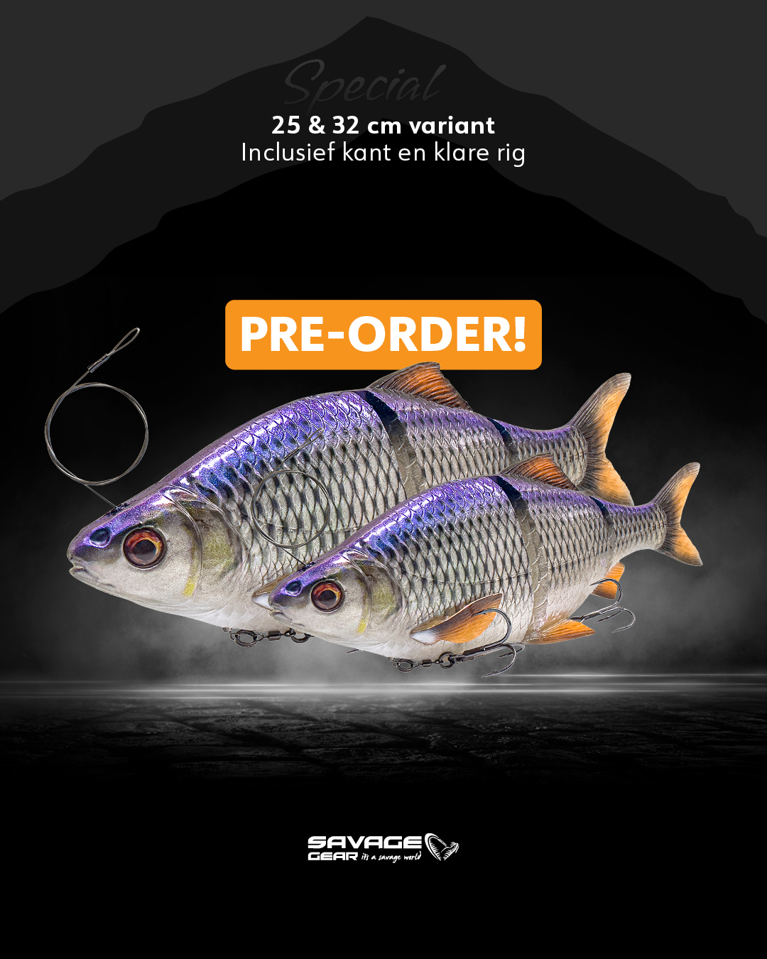 Limited Edition Savage Gear 3D Line Thru Roach bij DeRoofvisser.com!