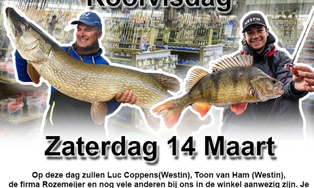 Een dag voor echte roofvissers: Kom naar de roofvisdag bij Wout van Leeuwen!
